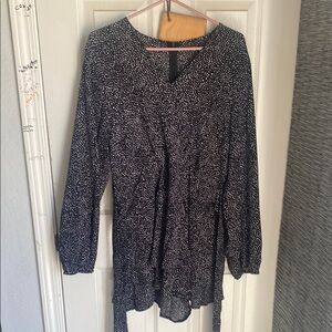 Black and White Polka Dot XL romper